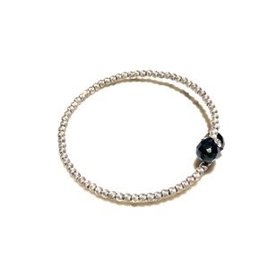 Sterling silver and onyx bracelet